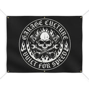 Skull Badge Garage Banner