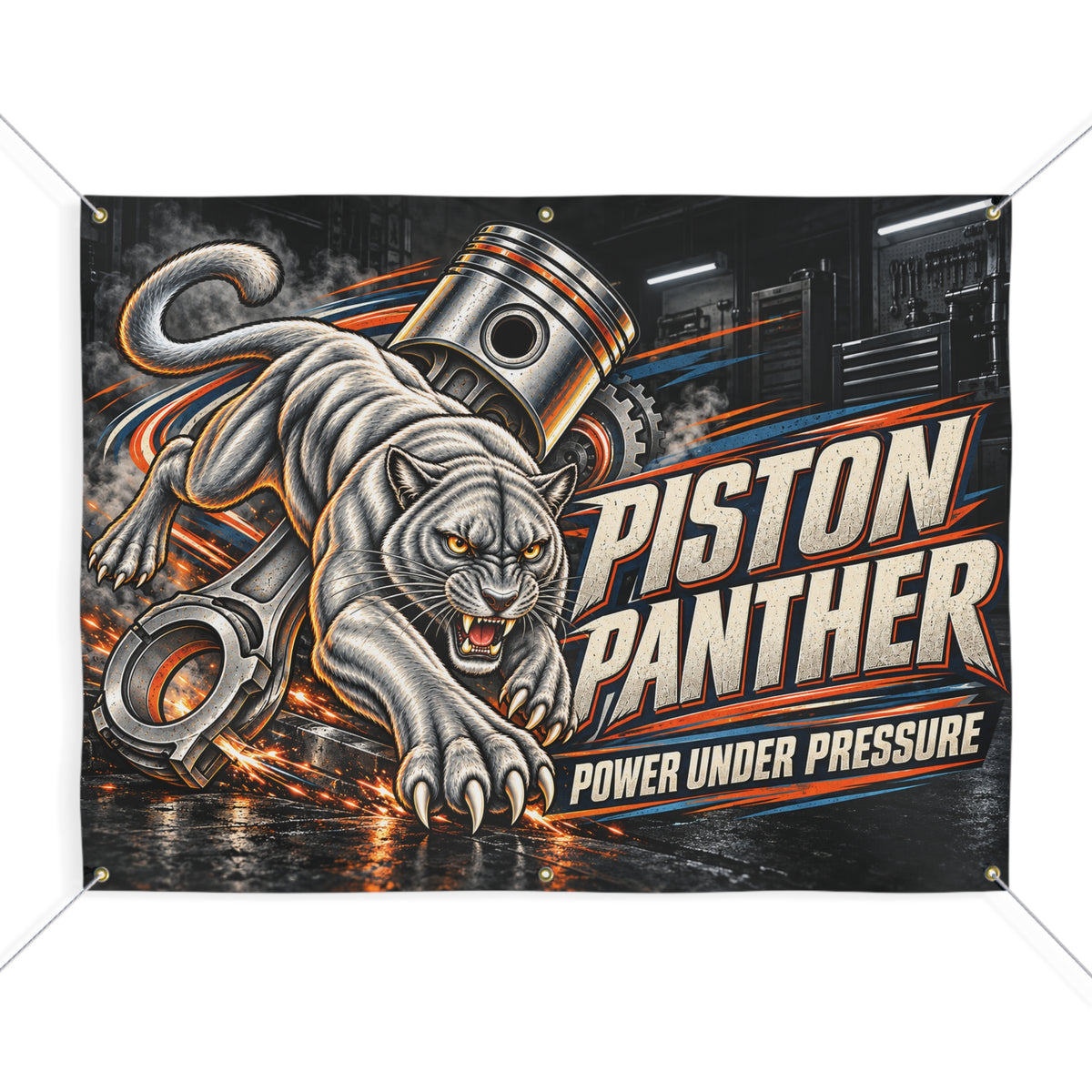 Ink & Iron Brotherhood Garage Banner