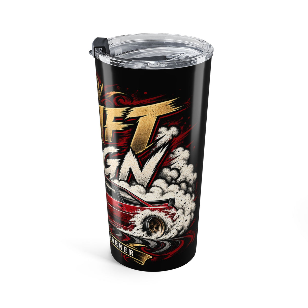 Drift Reign 20oz Tumbler with Garage Life artwork by Print Gear