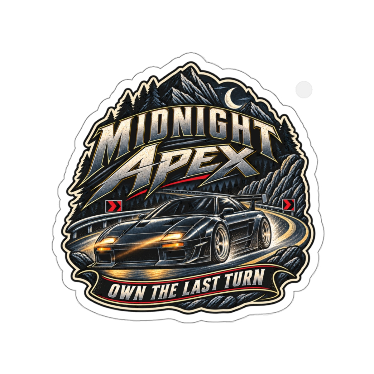 Midnight Apex Die-Cut Sticker 1 with Garage Life artwork by Print Gear