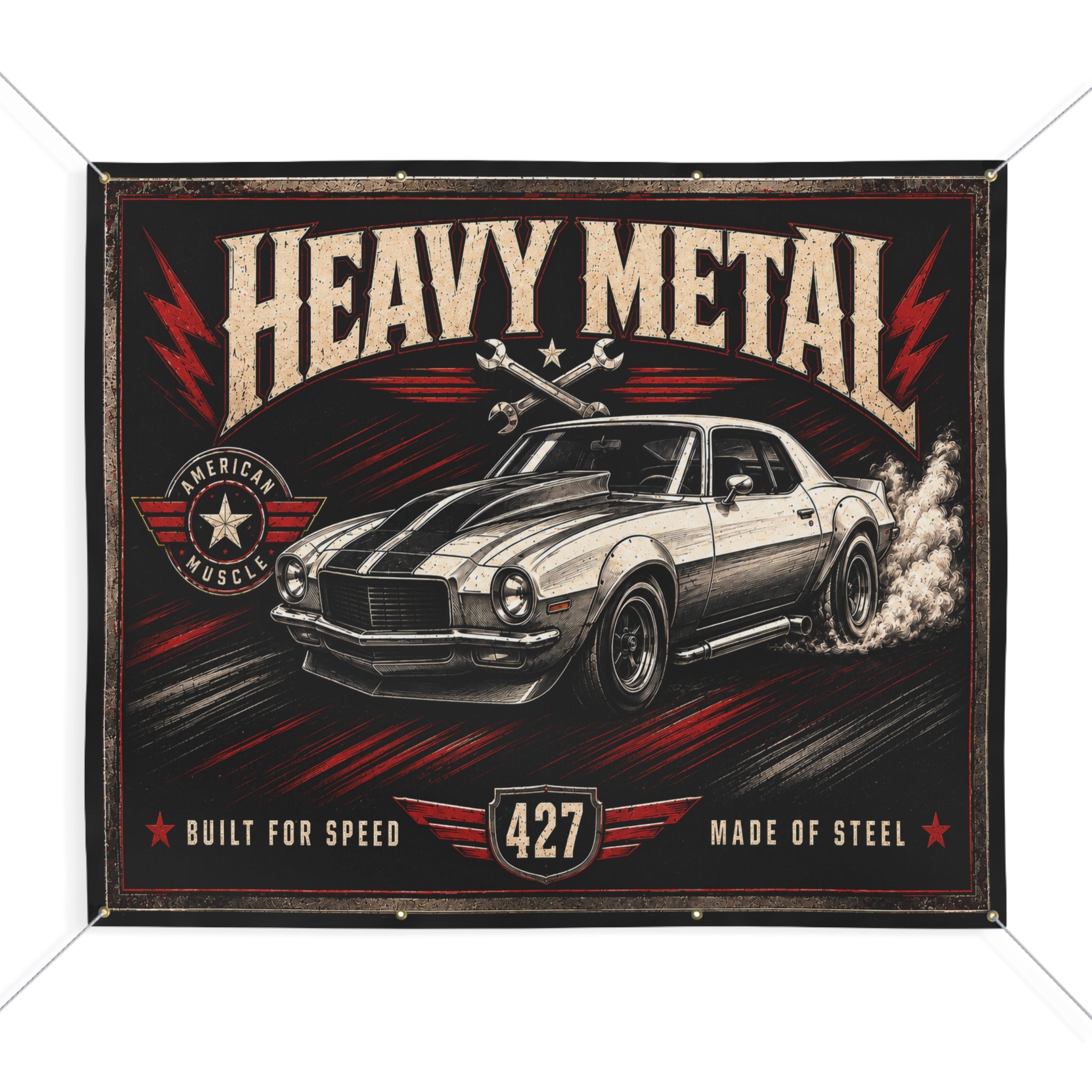 Heavy Metal Garage Banner