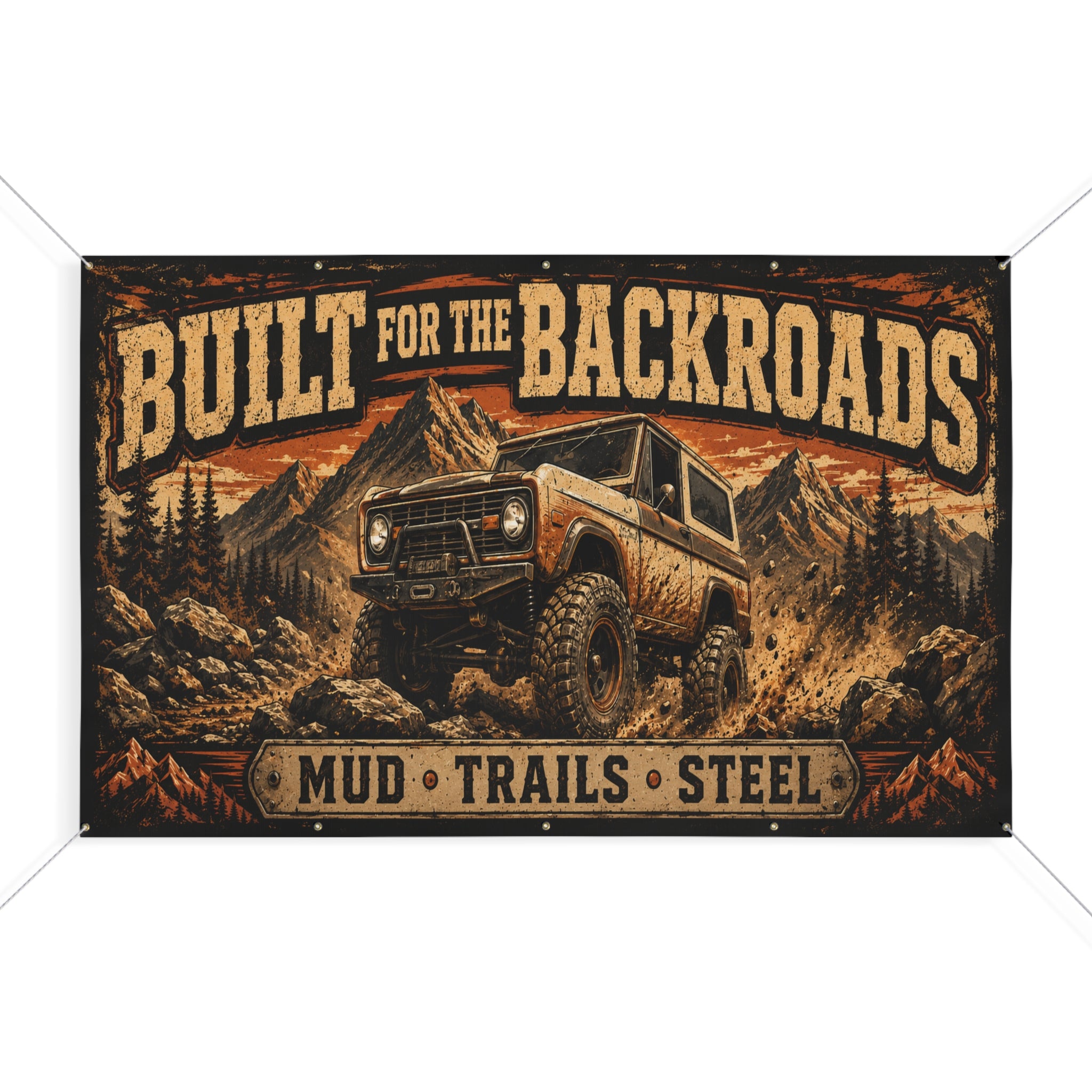 Built for the Backroads Garage Banner