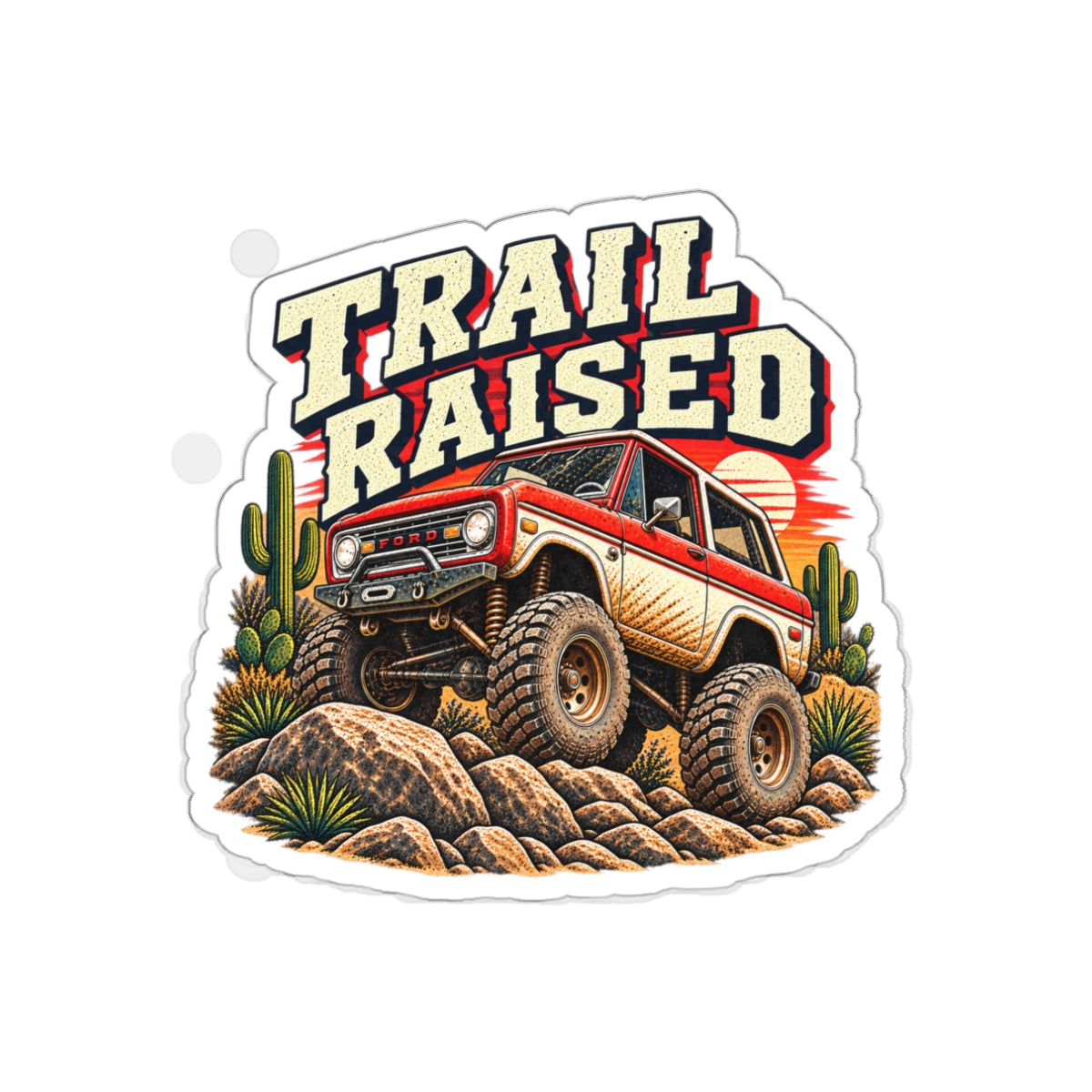 Trail Raised Sticker