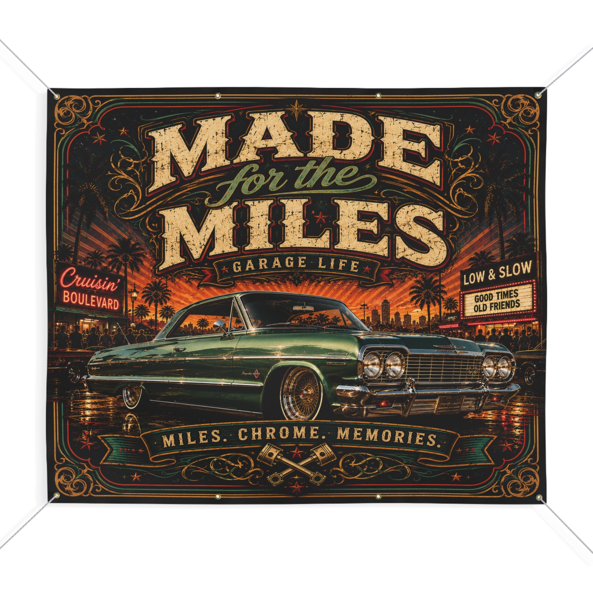 Made for the Miles Green Garage Banner