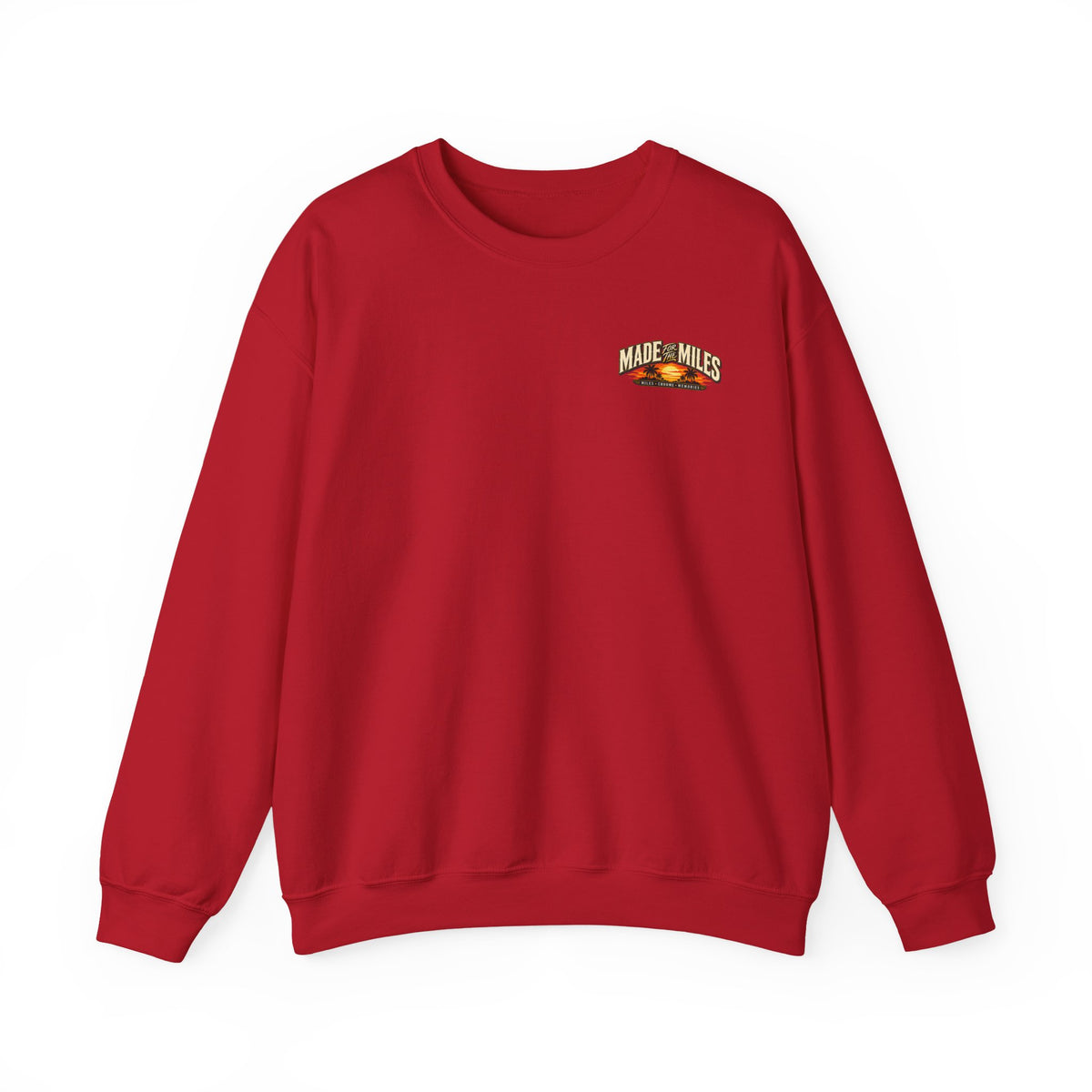 Made For The Miles Crewneck with Garage Life artwork by Print Gear