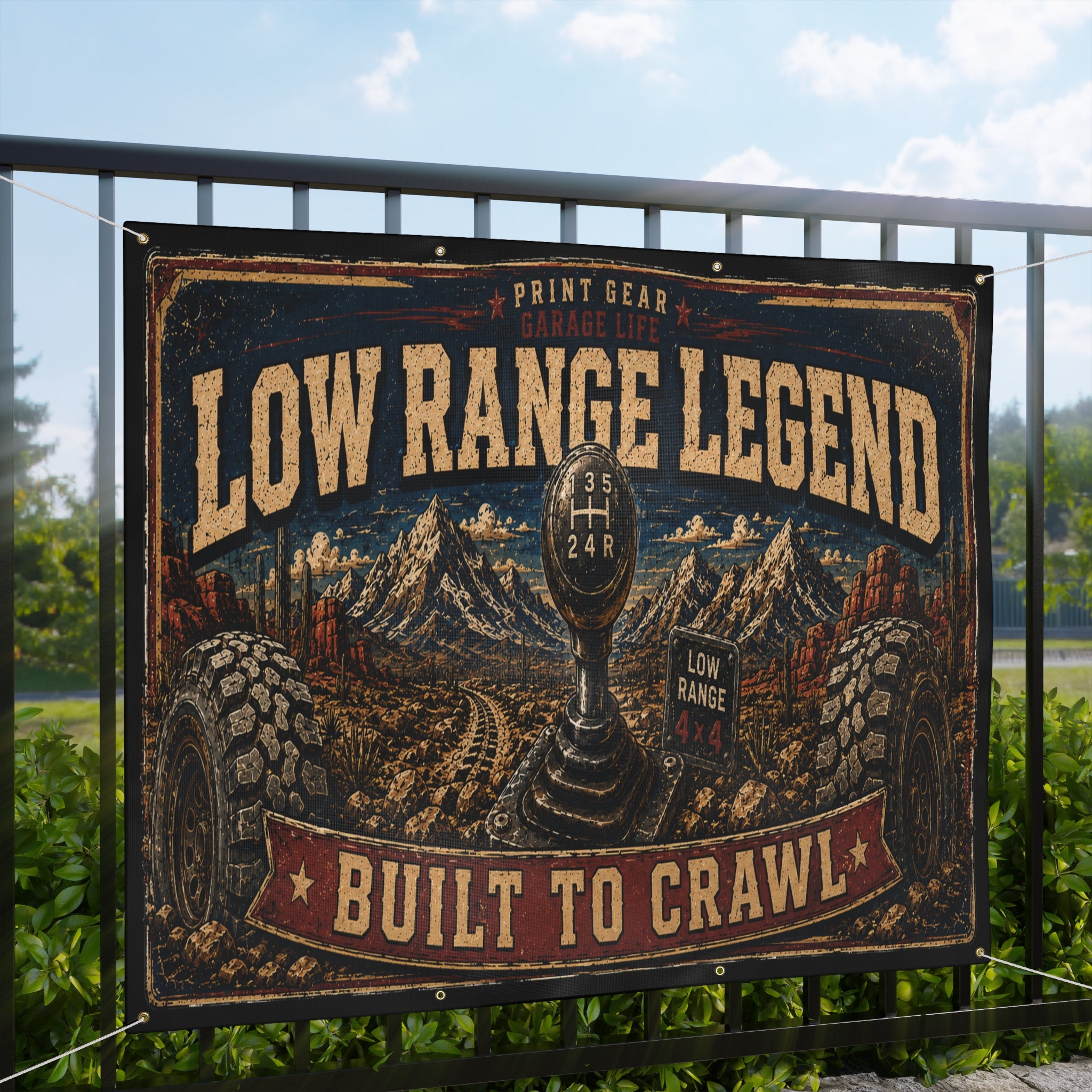 Low Range Legend Garage Banner