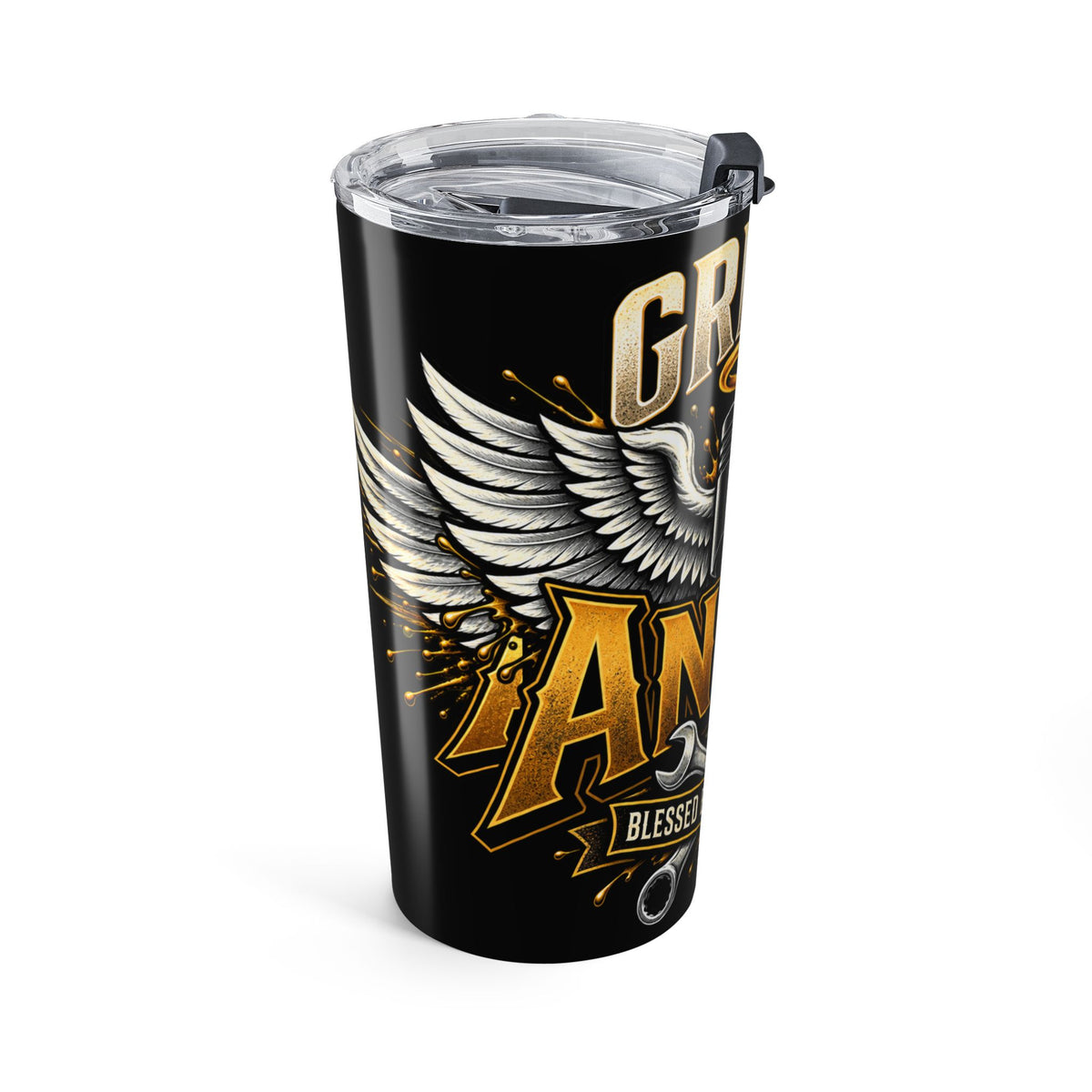 Grease Angel 20oz Tumbler with Garage Life artwork by Print Gear