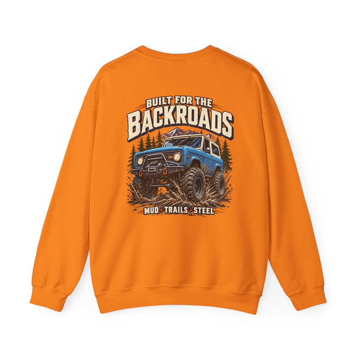 Built For The Backroads Crewneck with Garage Life artwork by Print Gear