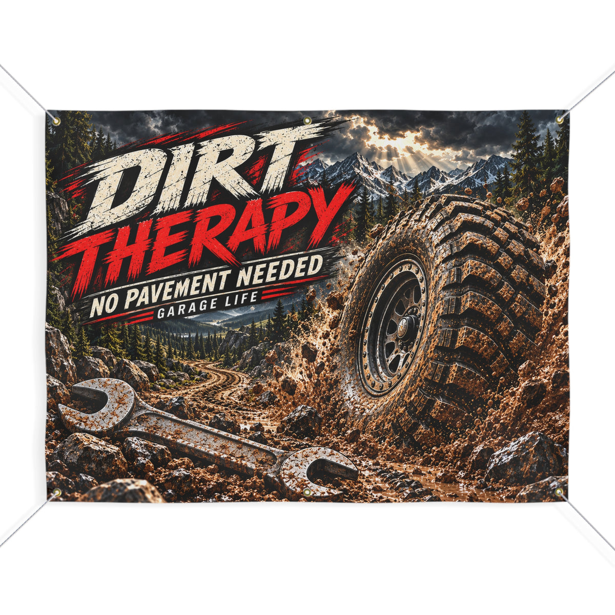 Dirt Therapy Garage Banner