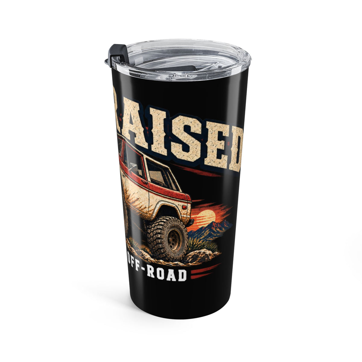 Trail Raised 20oz Tumbler with Garage Life artwork by Print Gear