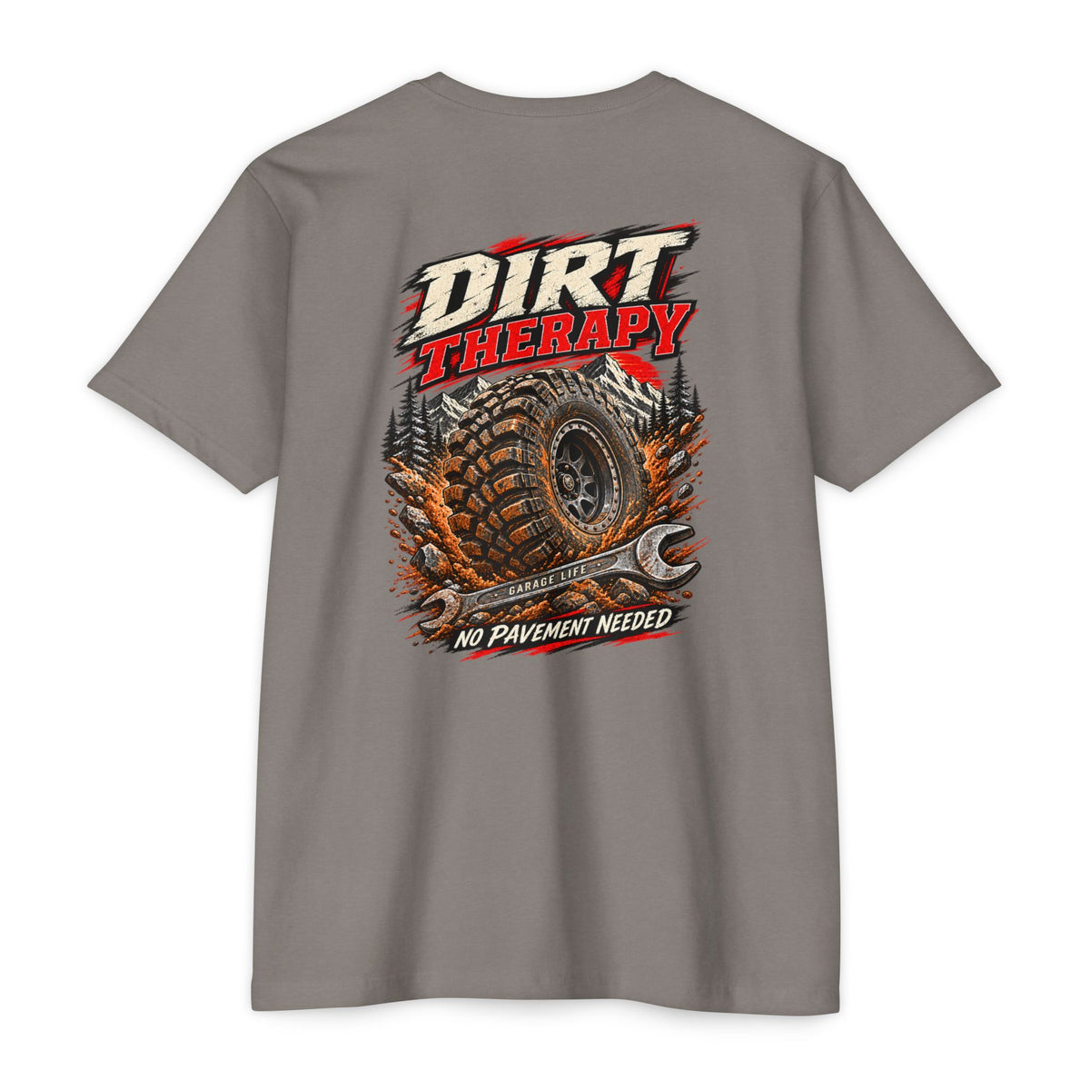 Dirt Therapy T-Shirt with Garage Life artwork by Print Gear