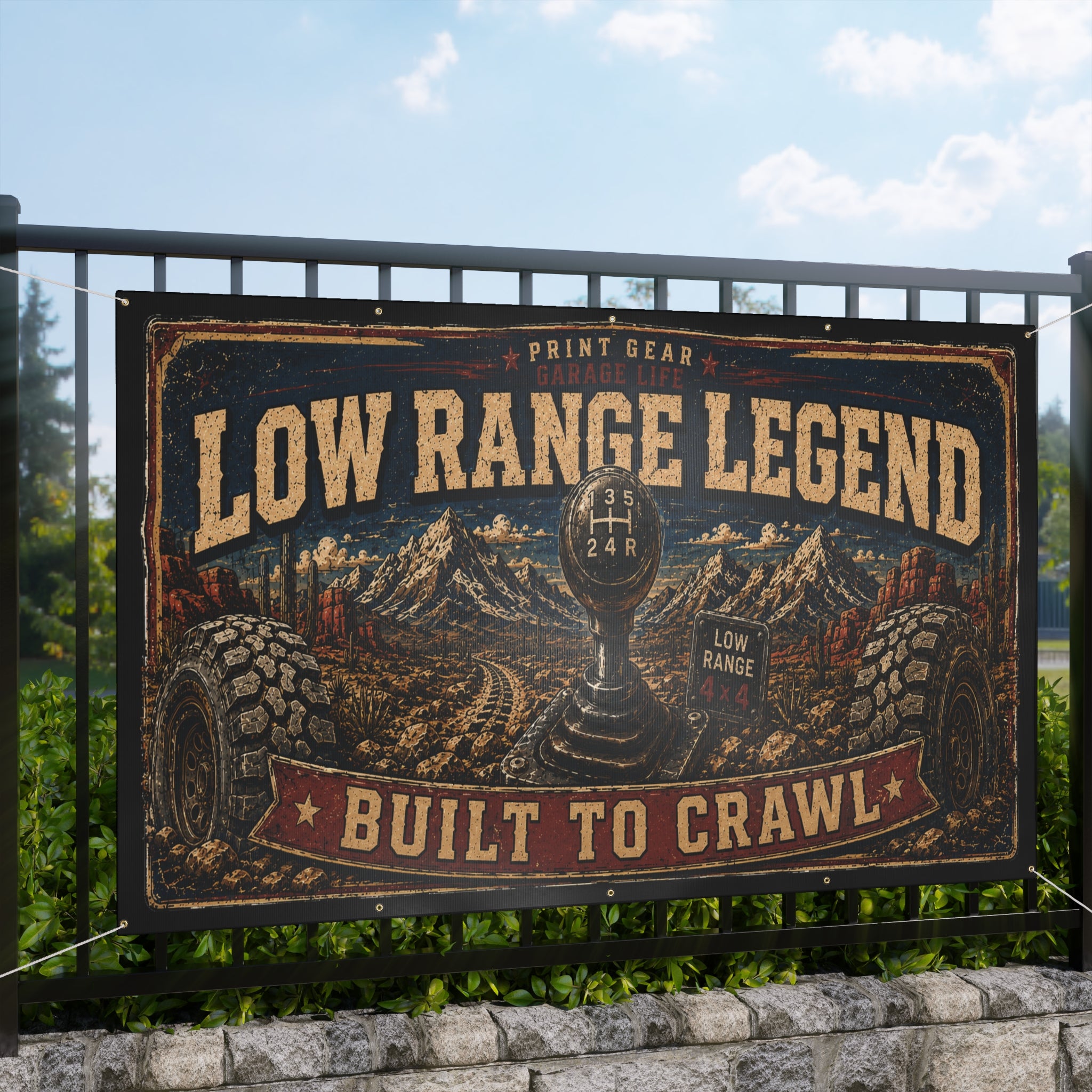Low Range Legend Garage Banner
