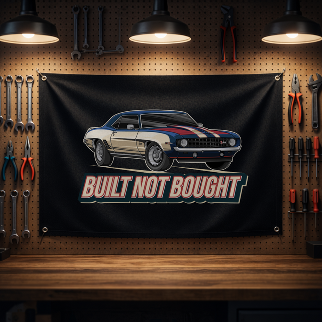Built Not Bought Garage Banner