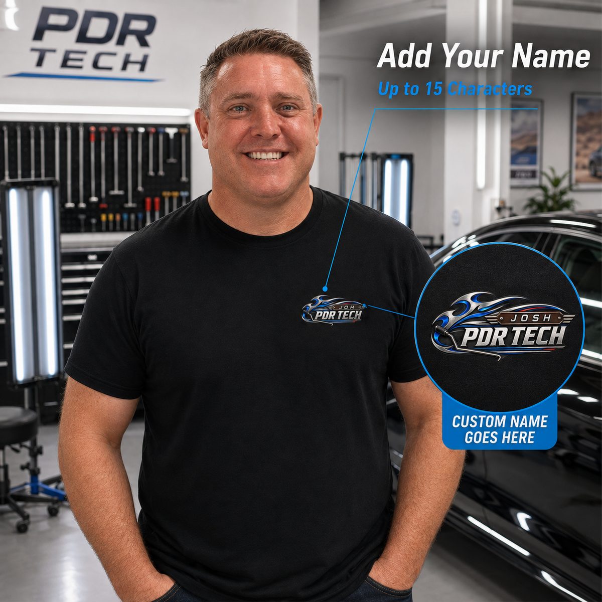 Personalized PDR Tech Paintless Dent Repair T-Shirt