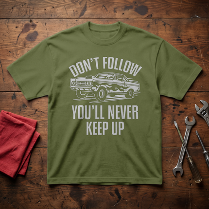 Motorsports Racing Helmet Tee — Vintage Checkered Flag Racer Shirt